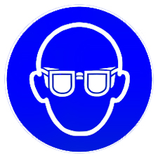Beim Vernichten voeen CD/DVD eine Schutzbrille tragen